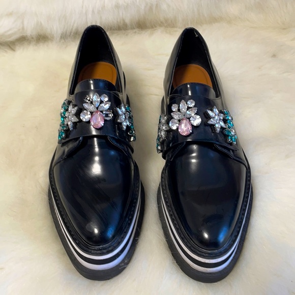 Zara Shoes - Zara Black Loafers with Jewel Embellishments